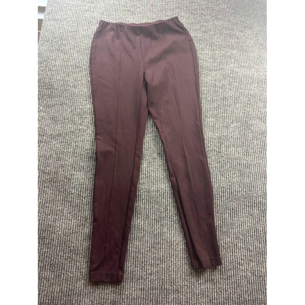 J.Jill Ponte Knit Leggings Women's XS Plum Pull-On Slim Stretch Pants Career